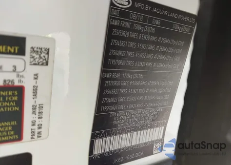 2019 Land Rover Range Rover Sport Supercharged Dynamic from USA, damaged, VIN SALWR2RE7KA818101